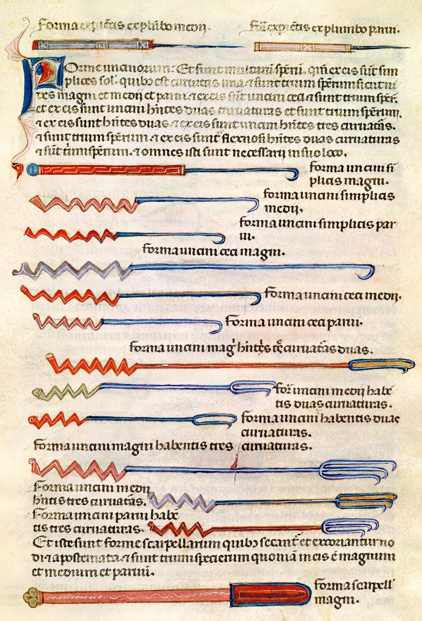 Ms 89 Ter fol.122r Instruments chirurgicaux d
