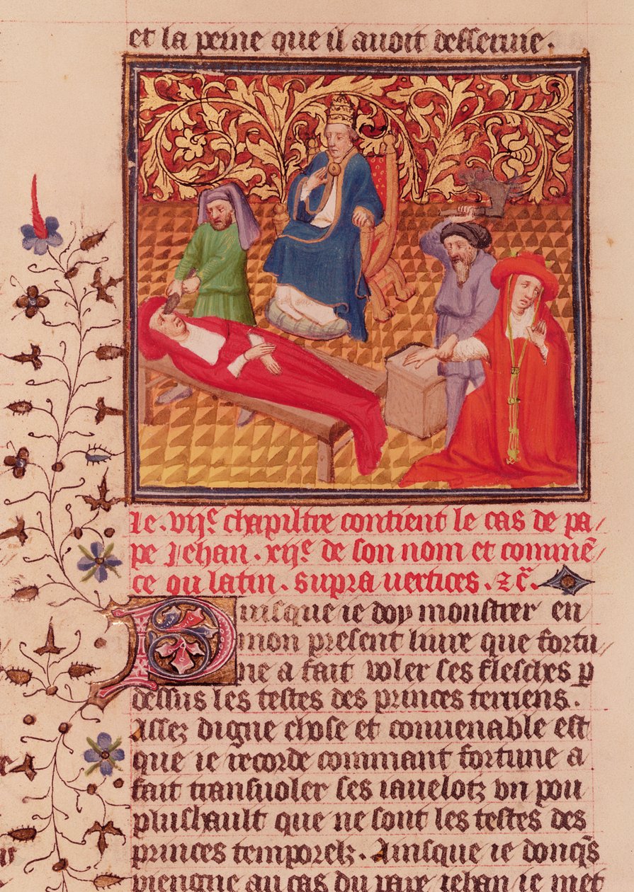 Le pape Jean XII punissant ses ennemis après son retour à Rome en 964 - French School