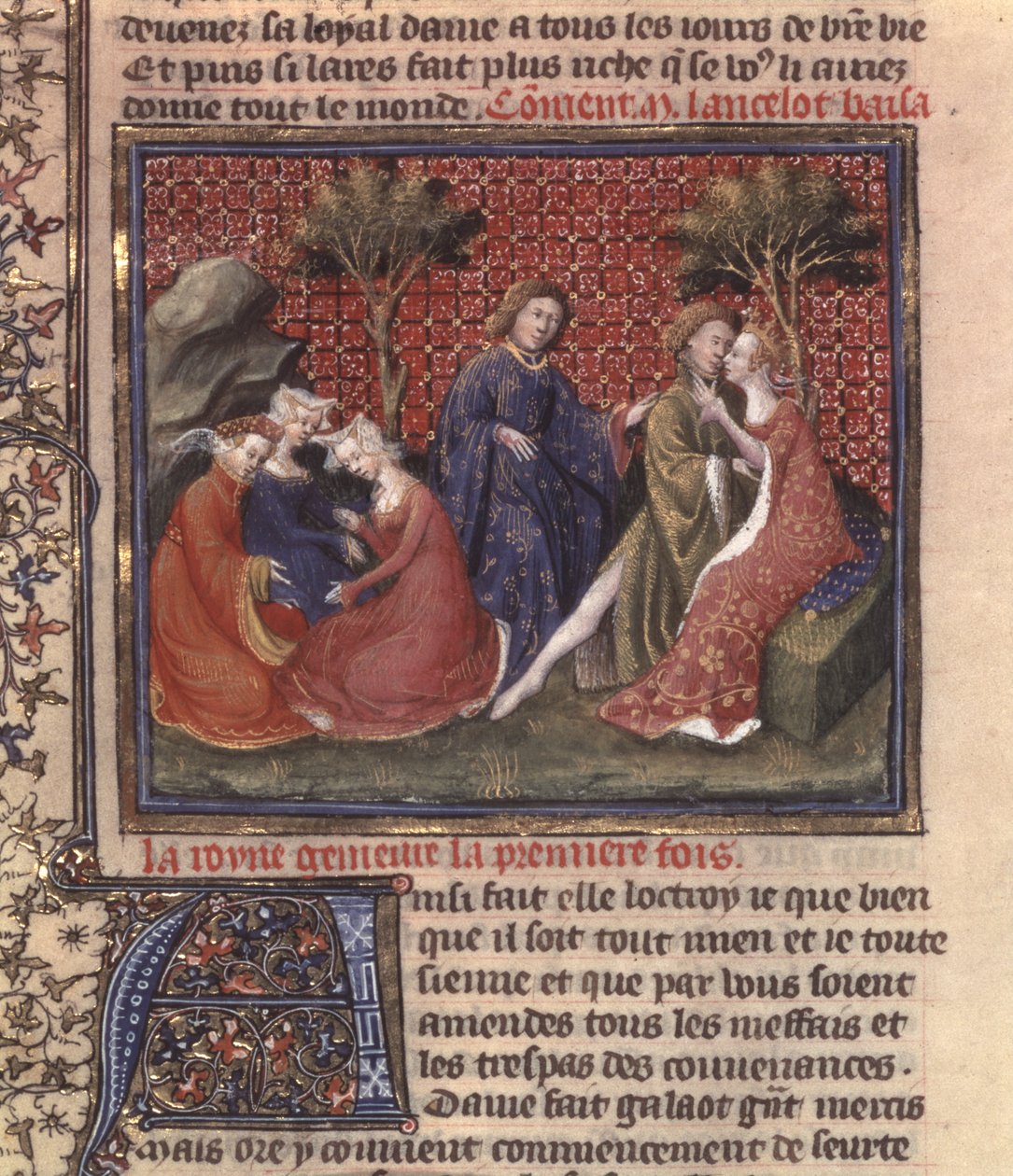 Ms Fr 118 fol. 219v page de La quête du Saint Graal et la mort d