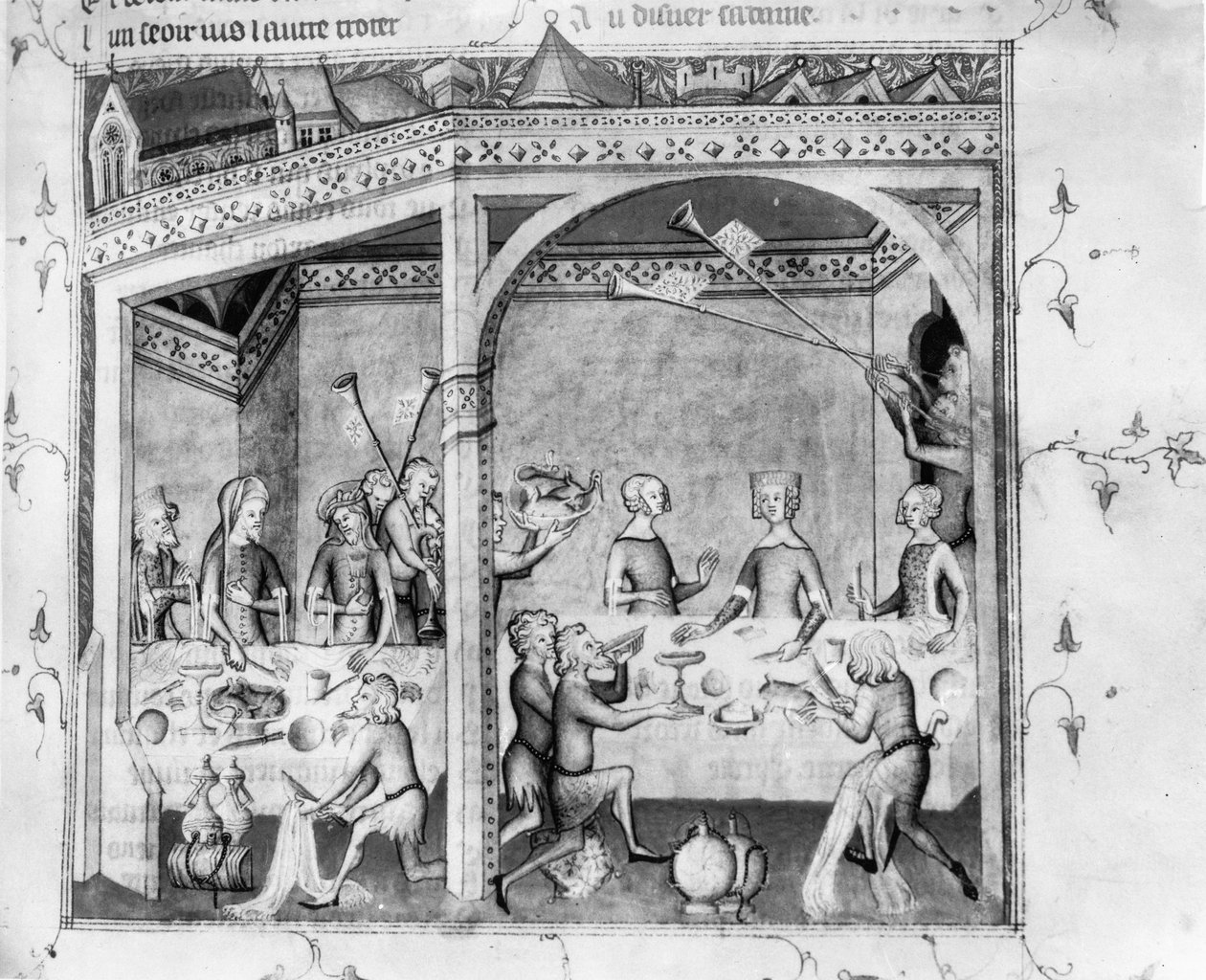 Ms Fr 1584 Musiciens divertissant lors d
