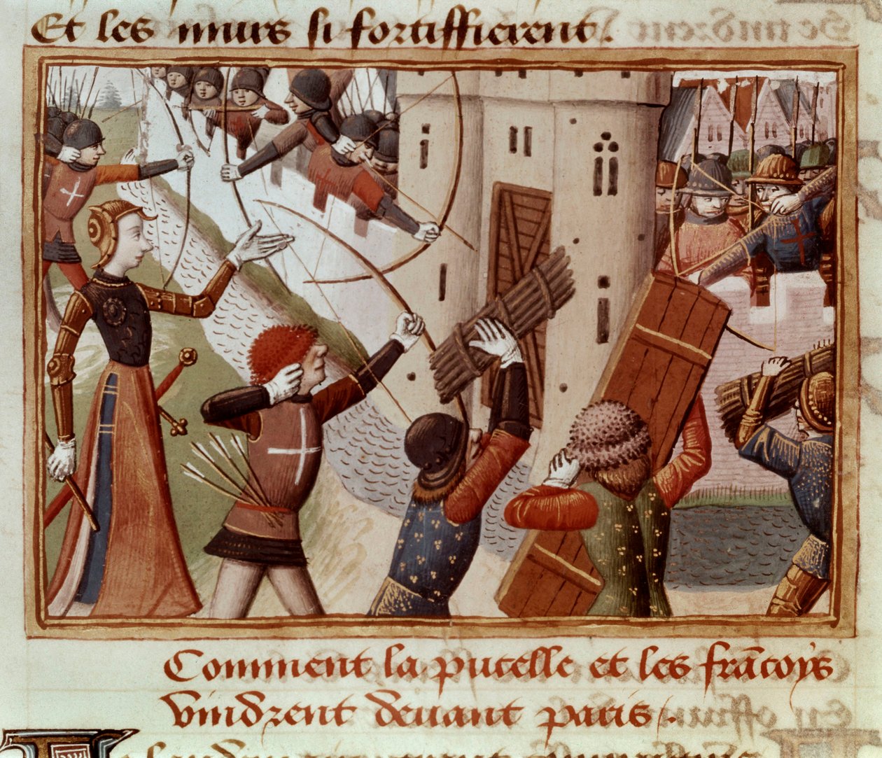 Ms Fr 5054 f.66v Le Siège de Paris, octobre 1428, 