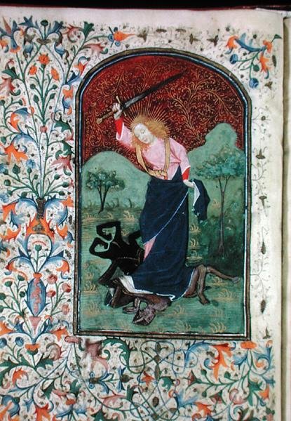 Lutte avec une bête, vers 1460 - French School