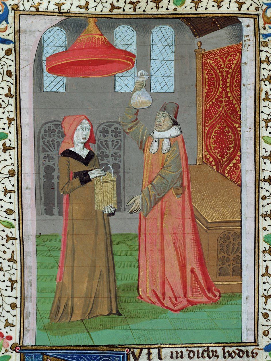 Ms H 7 fol.164r Un médecin examinant l