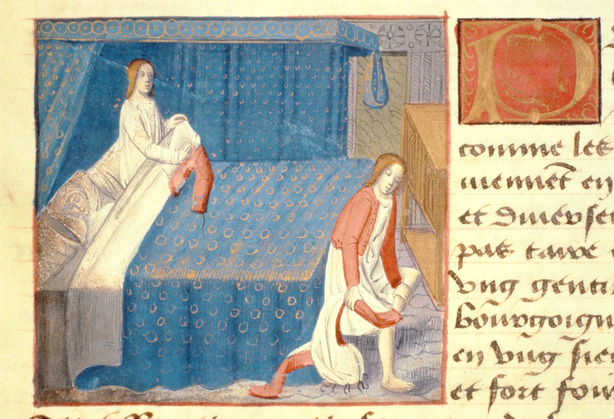 Ms Hunter 252 f.20v Scène de lit, tirée de 