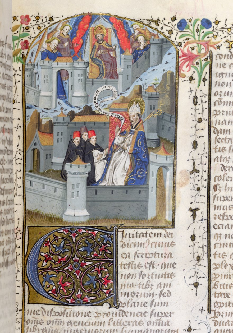 Jérusalem et Babylone, de La Cité de Dieu par Saint Augustin - French School