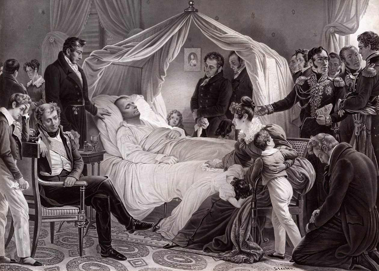 Napoléon Ier sur son lit de mort à Sainte-Hélène, 5 mai 1821, d