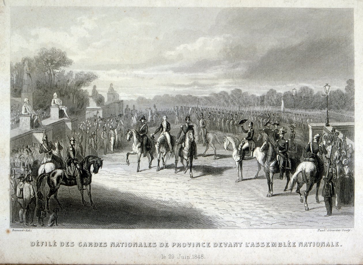 Les soldats de la Garde nationale protègent l