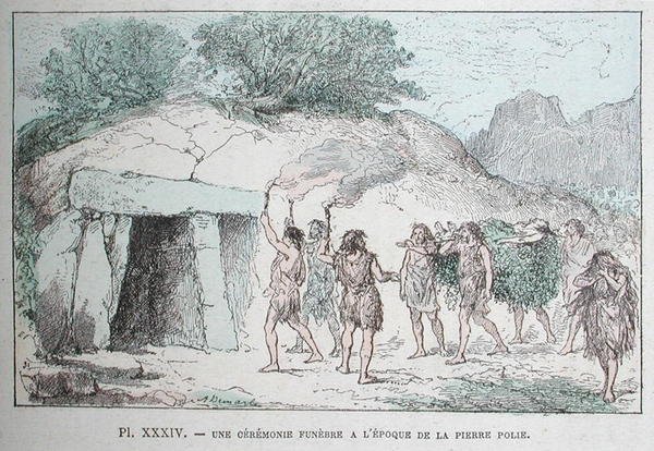 Rite funéraire néolithique, illustration de 