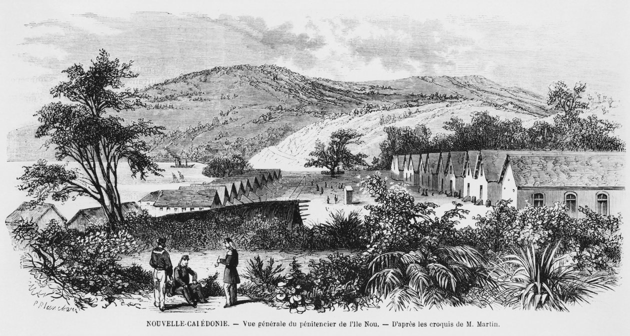 Nouvelle-Calédonie, île de Nou, la prison, vers 1871-80 - French School