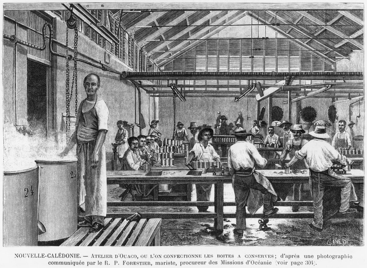 Nouvelle-Calédonie, atelier à Ouaco, fabrication de boîtes, d