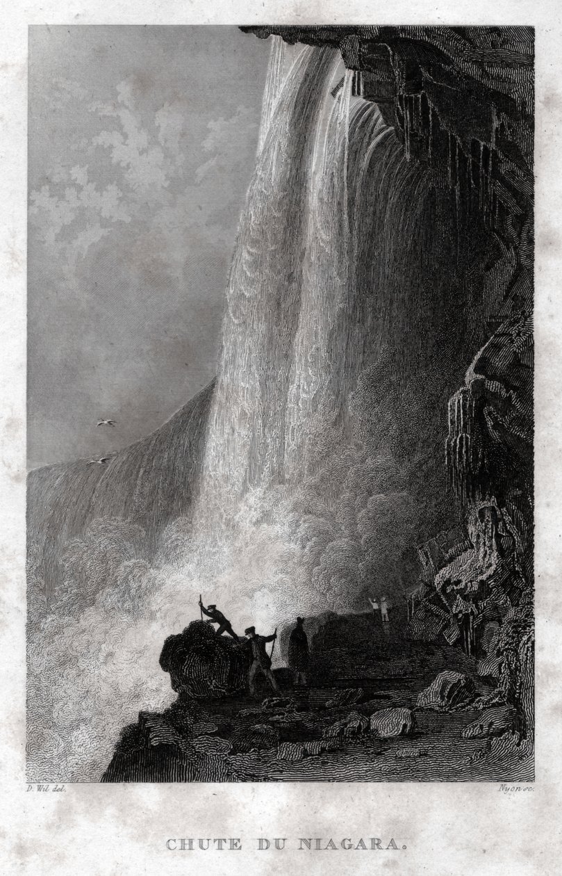 Les chutes du Niagara (gravure, vers 1860) - French School