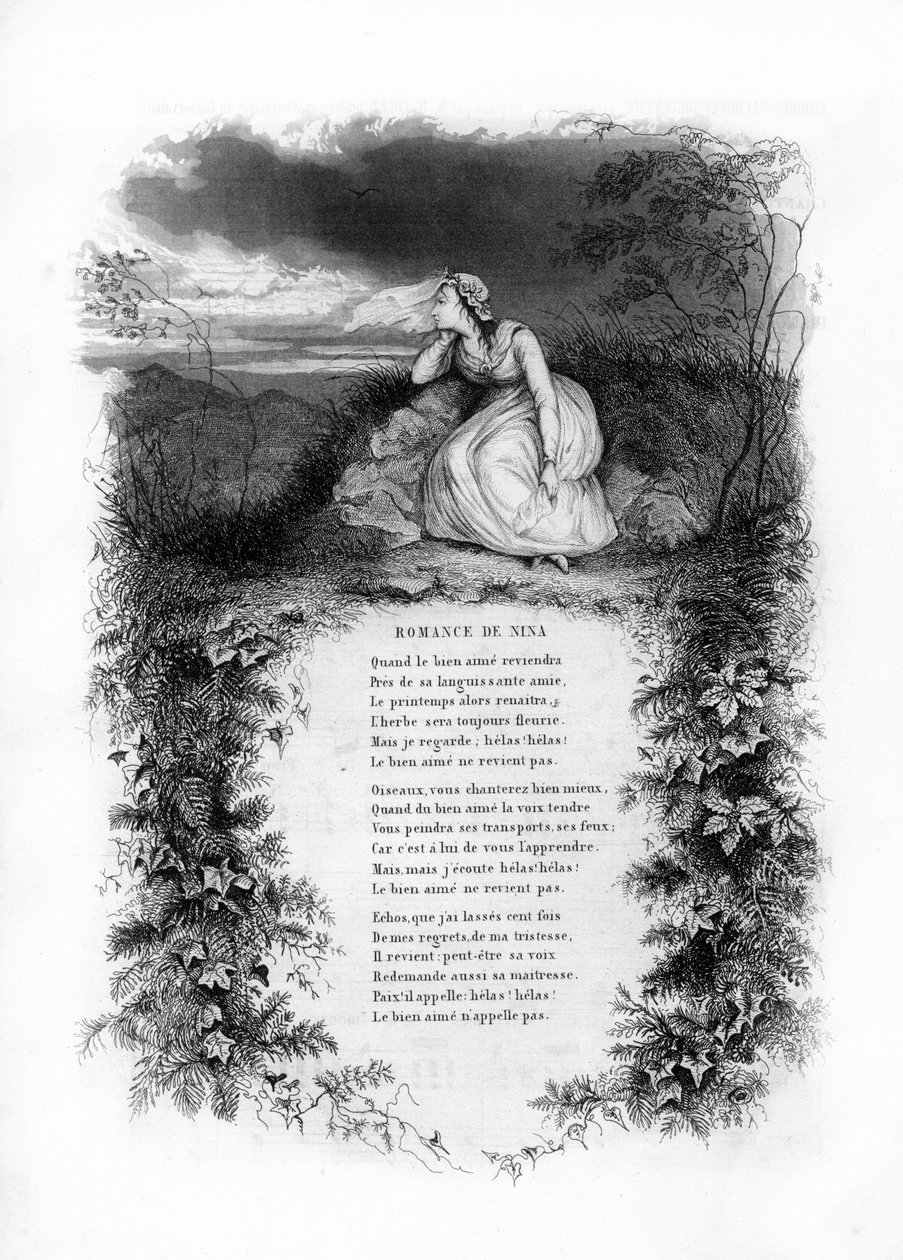 La romance de Nina. Une femme solitaire en robe de mariée au bord d