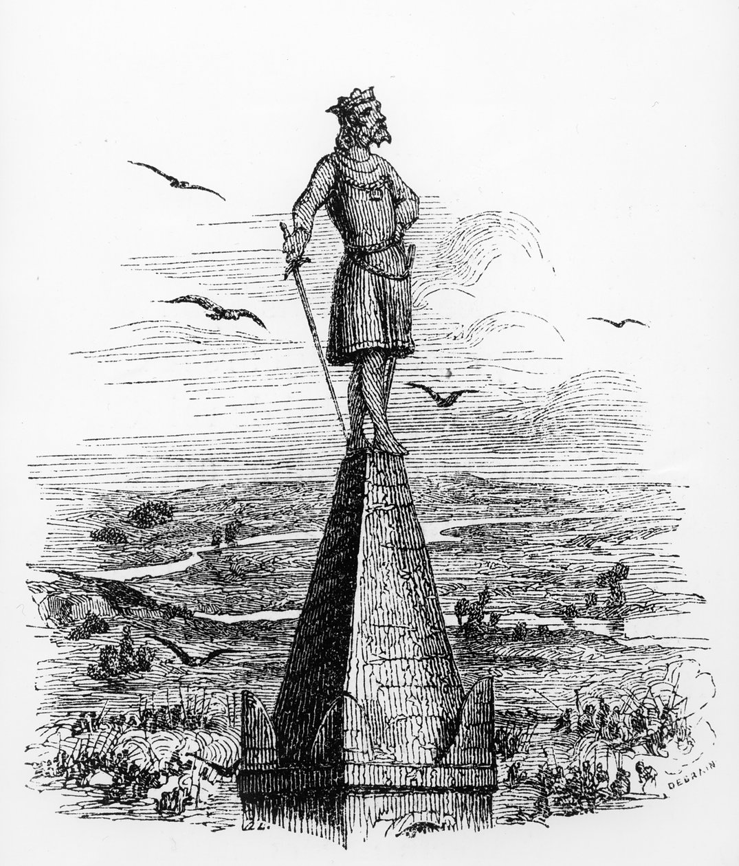 Nominoë, premier duc de Bretagne, illustration de La Bretagne Ancienne et Moderne par Pitre Chevalier, c.1840 - French School