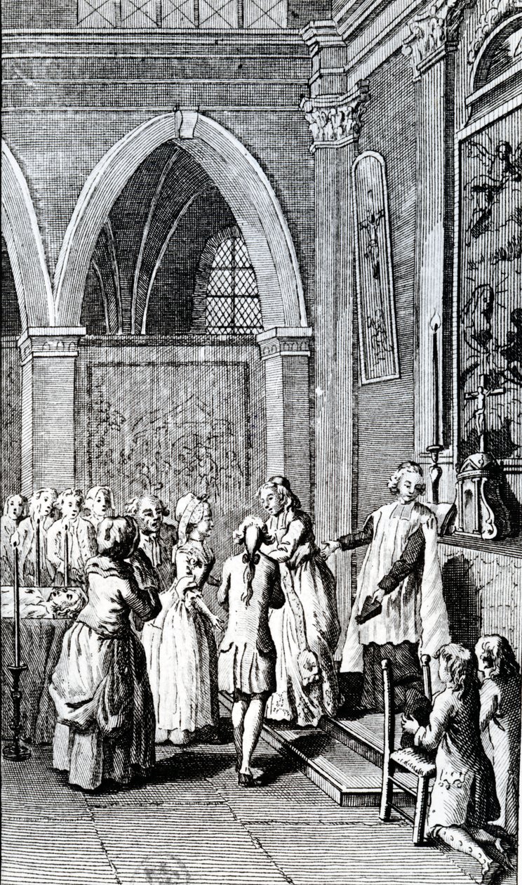 Obéissance, illustration de La Vie de Mon Père par Restif de la Bretonne - French School