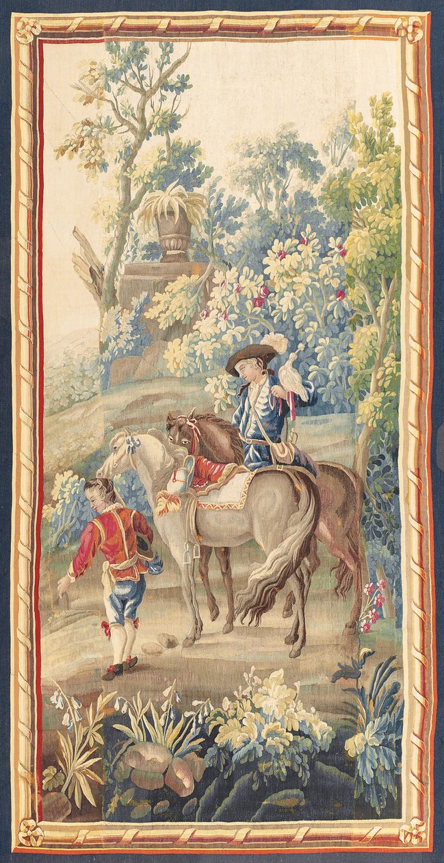Une des deux tapisseries pastorales Louis XVI, Aubusson, vers 1775 - French School