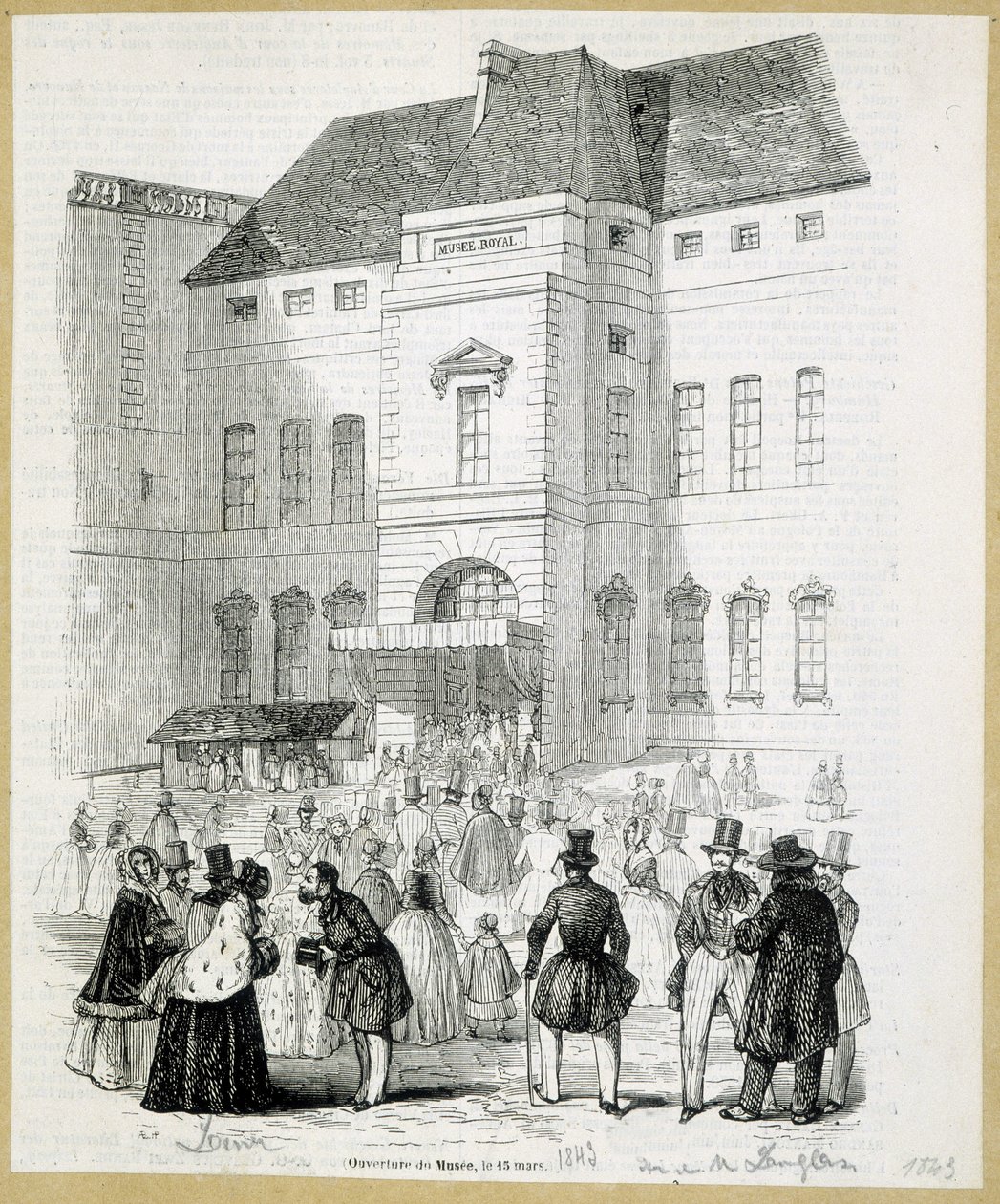 Ouverture du Musée Royal (Musée du Louvre), 15 mars - French School