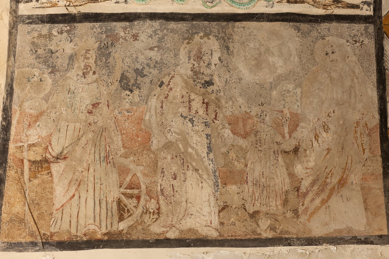 Église paroissiale (Església de la Mare de Déu de Solers). Intérieur. Les nefs. Peintures murales. Détail. 16ème siècle (?) - French School