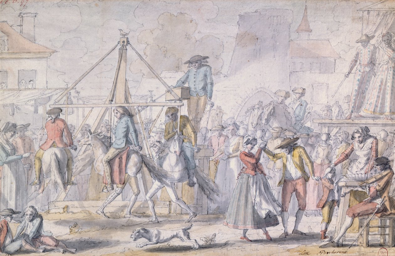 Lieu de plaisir parisien, connu sous le nom de Les Porcherons - French School