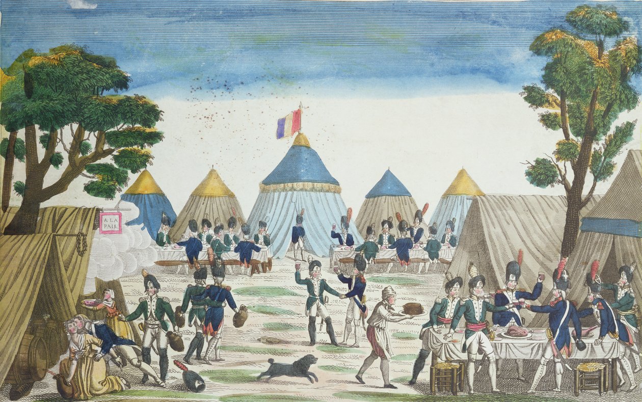 Fête donnée aux grenadiers russes par les grenadiers de la Grande Armée, 30 juin 1807 - French School