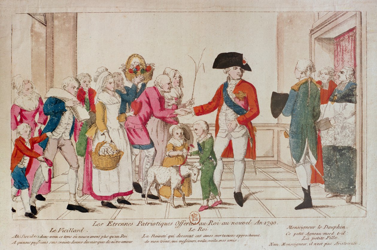 Cadeaux patriotiques du Nouvel An offerts au roi en 1790 - French School