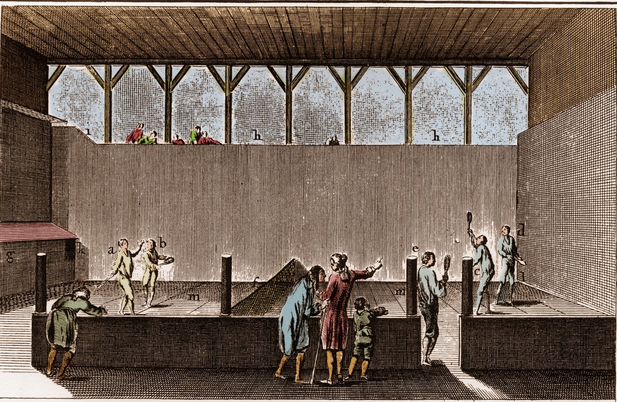 Paulmerie - Jeu de paume et raquette - Court de jeu de paume - « La Grande Encyclopédie, ou Dictionnaire Raisonné des Sciences, des Arts et des Métiers » par Denis Diderot et Jean d