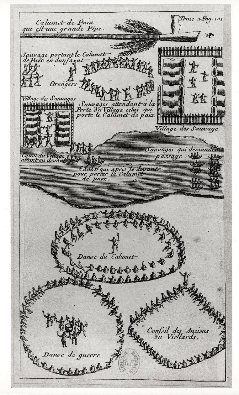 Danse du calumet de la paix des Iroquois, de 
