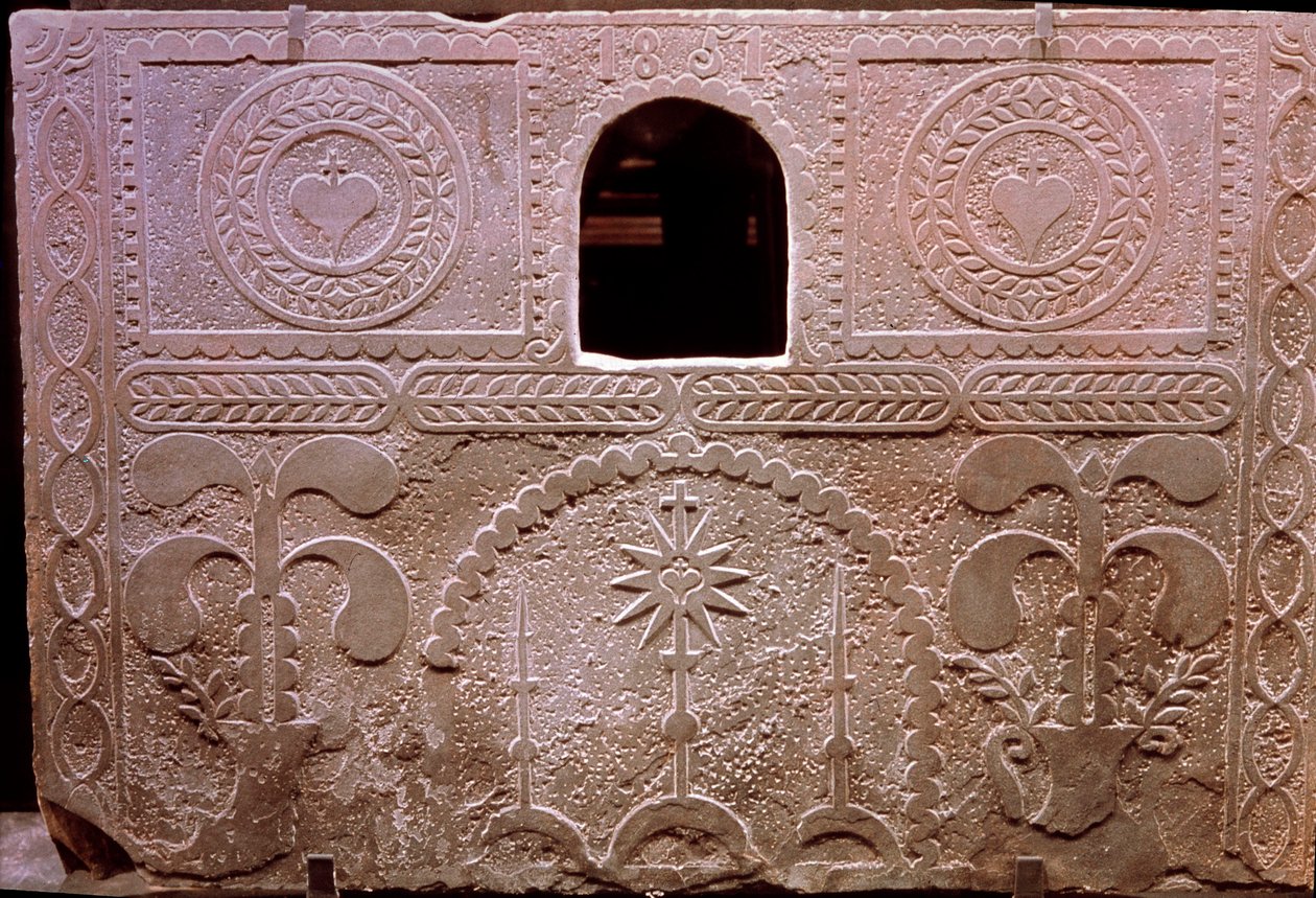Plaque de cheminée paysanne. De l