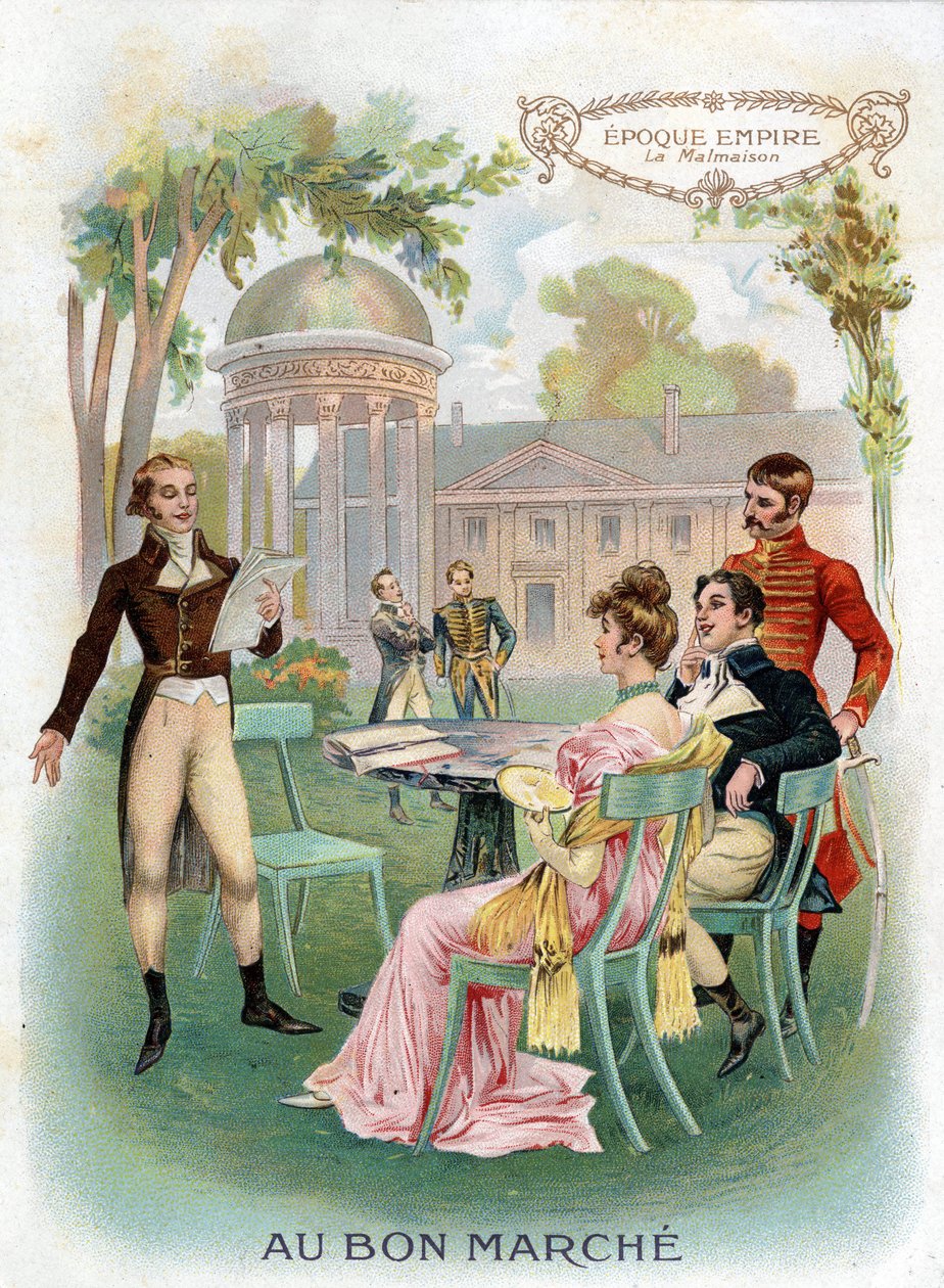 Période empire : Malmaison. Chromolithographie "Au Bon Marché" vers 1890. - French School