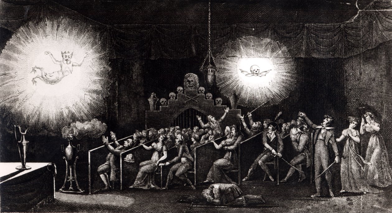 Phantasmagoria, de Mémoires Récréatifs Scientifiques et Anecdotiques par Étienne Gaspard Robertson (1763-1837), Paris, 1831 - French School
