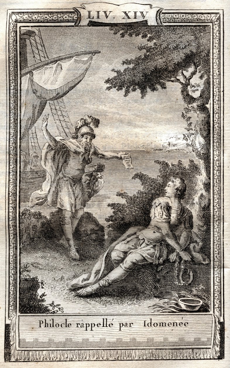 Philocle rappelé par Idoménée - gravure de 1798 d
