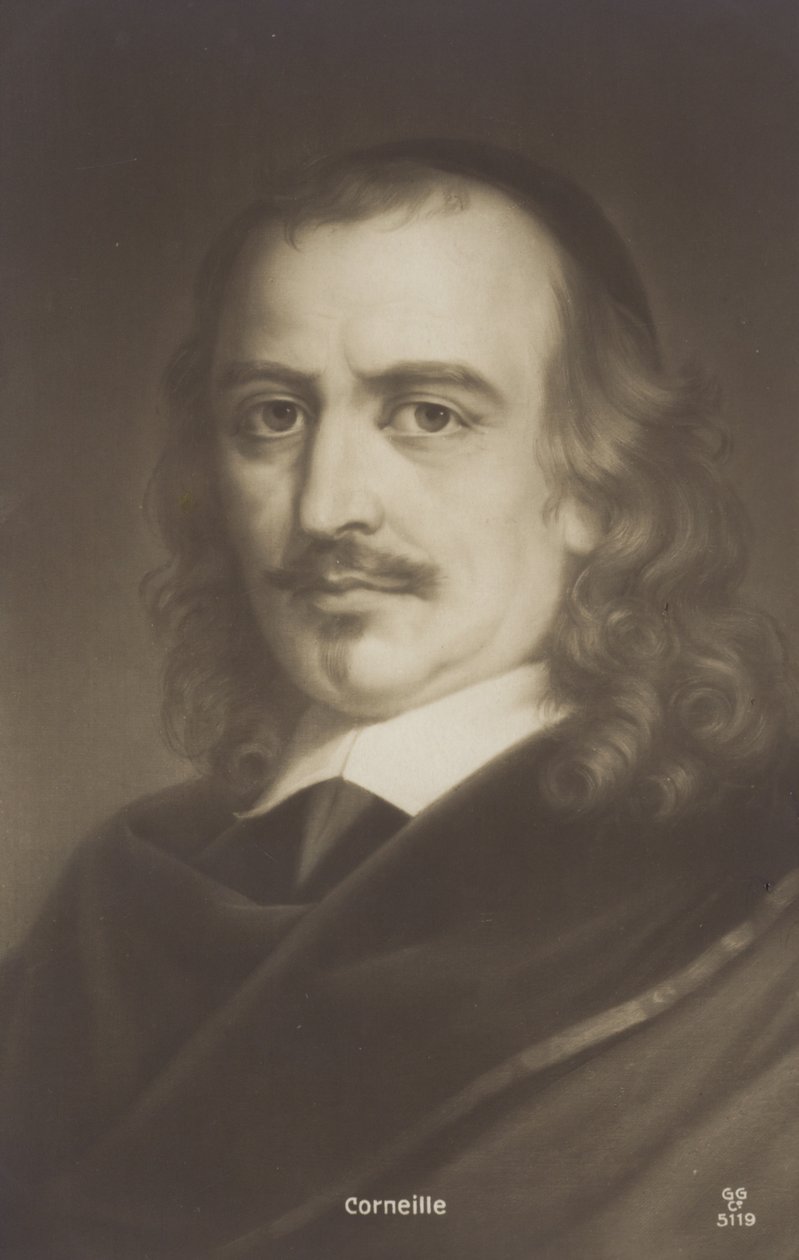 Pierre Corneille (1606-1684), dramaturge français (lithographie) - French School