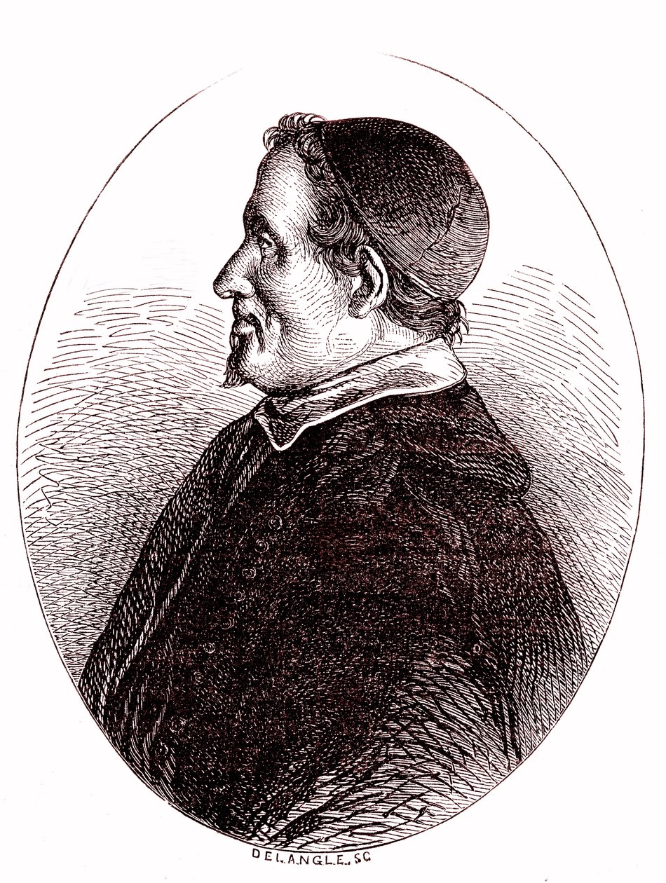 Pierre Gassendi, mathématicien, astronome, philosophe et théologien français. 1865 (gravure) - French School
