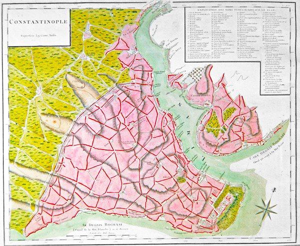 Plan de Constantinople - French School