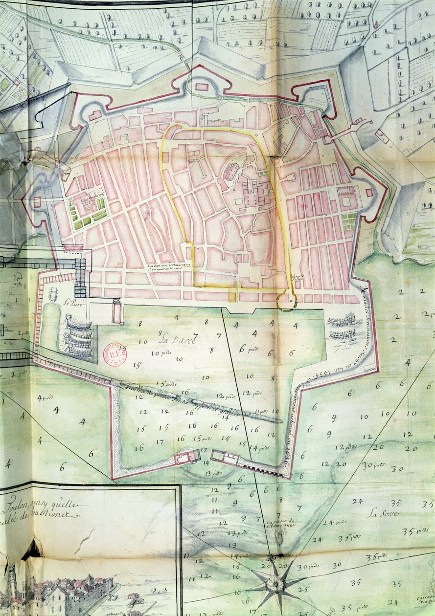 Plan de Toulon, 1669 - French School
