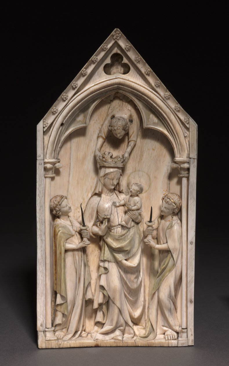 Plaque : La Vierge et l