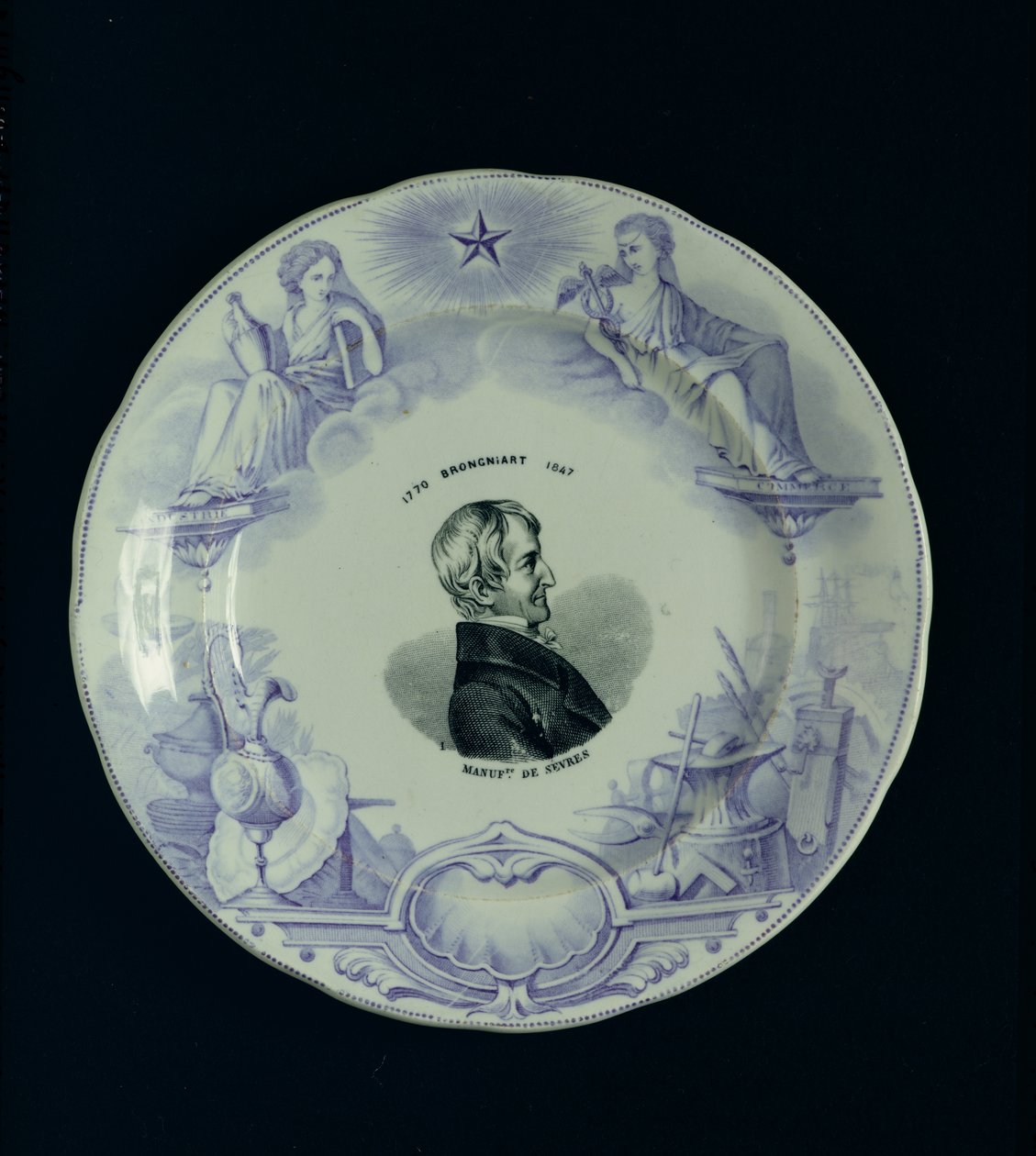 Assiette avec un portrait d