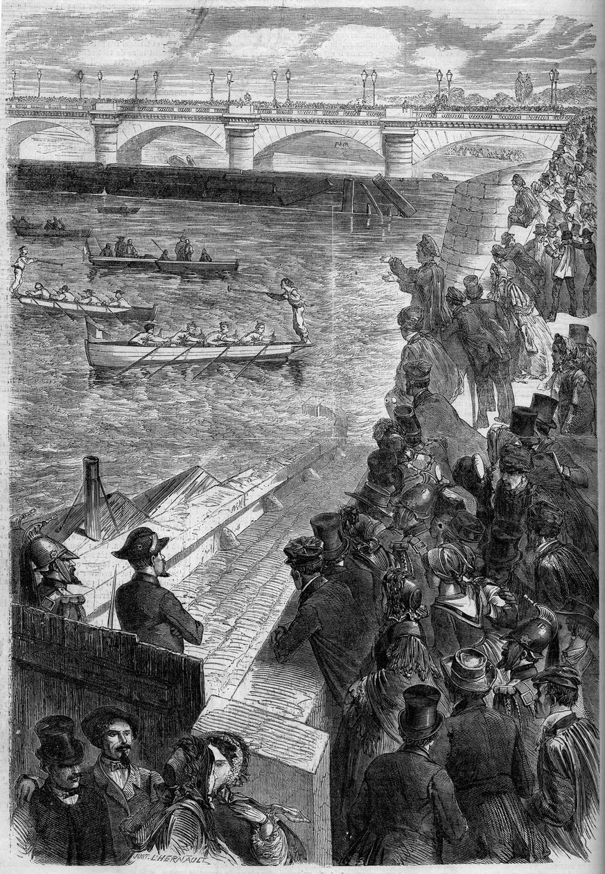 Jeu sur la Seine, au Pont d