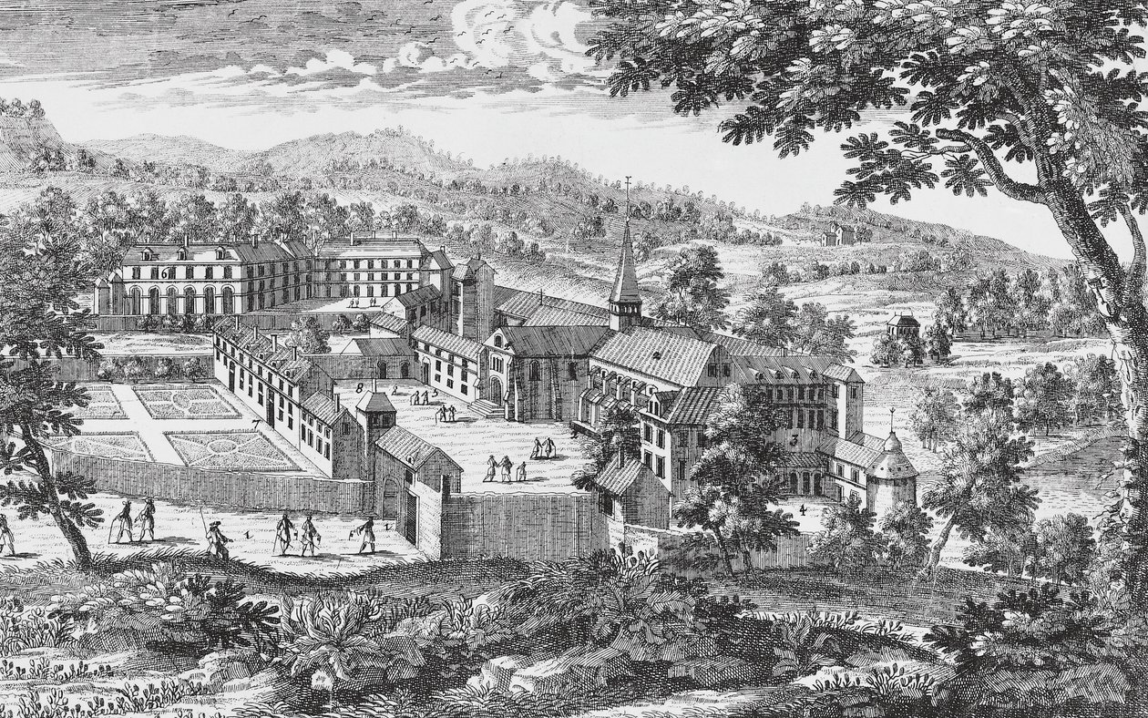 Abbaye de Port-Royal-des-Champs, gravure - French School