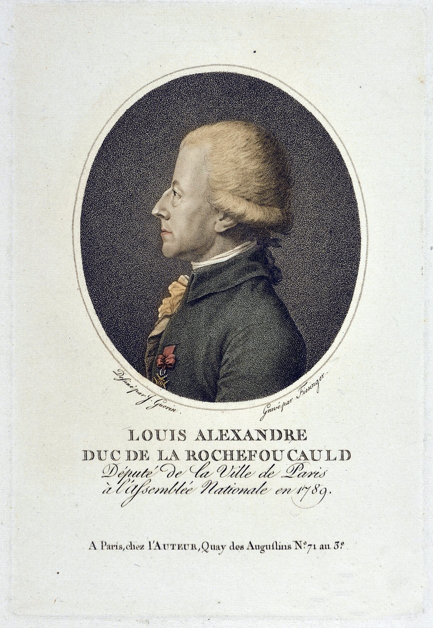 Portrait de Louis Alexandre de La Rochefoucauld, duc d'Enville (1743-1792)