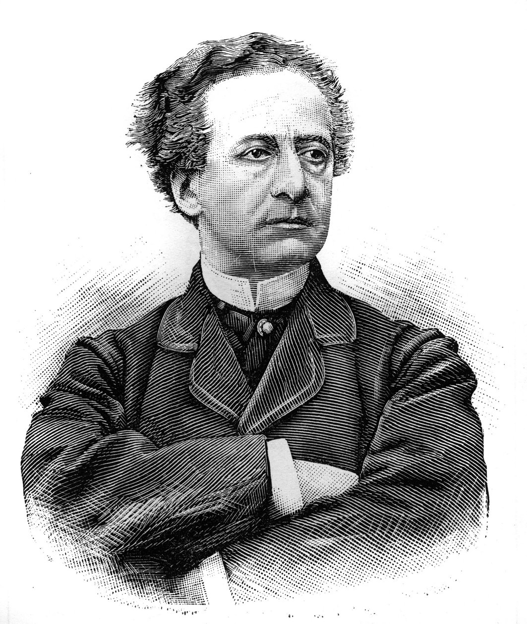 Portrait de Jean Baptiste Prospère Bressant (1815-1886), comédien français de la Comédie Française. Gravure dans "Le Monde Illustré", 30 janvier 1886 - French School