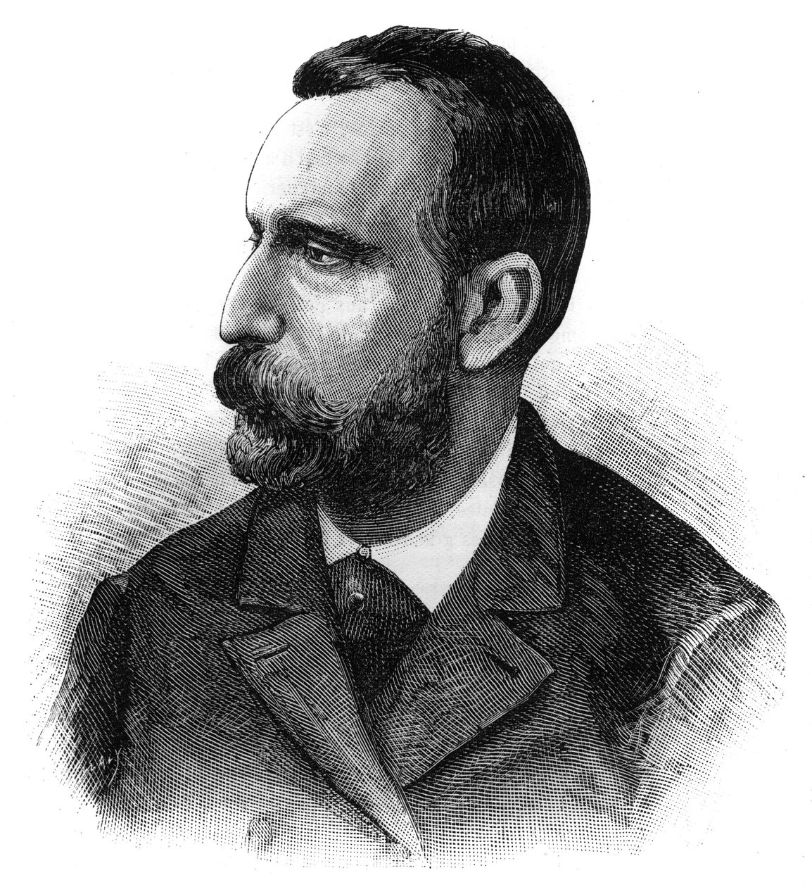 Portrait du docteur Jaime Ferran y Clua (1852-1919), bactériologiste espagnol, découvreur du vaccin contre le choléra. Gravure dans "Le Monde illustré" - French School