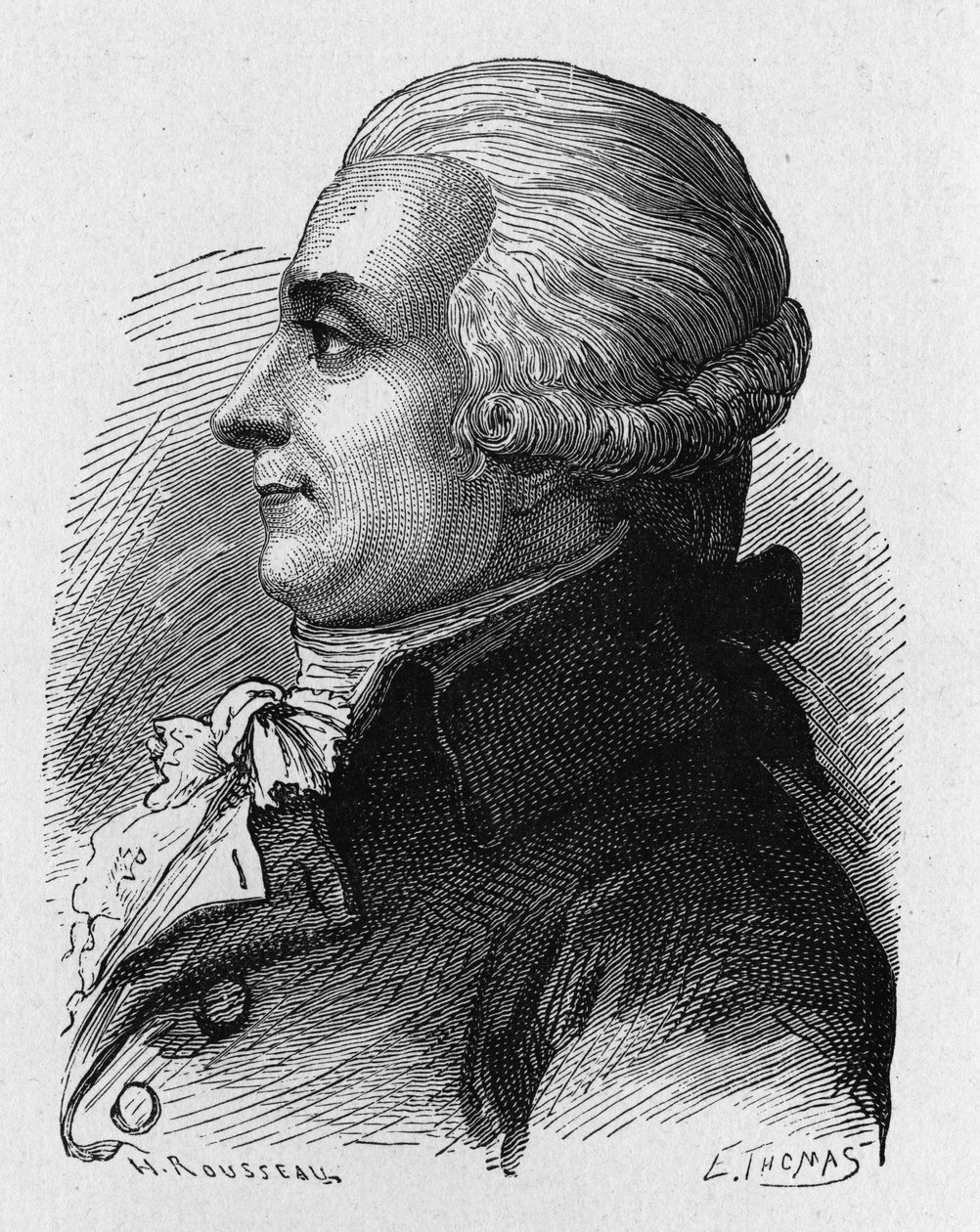 Portrait du Baron Louis-Bernard Guyton-Morveau (Louis Bernard Guyton de Morveau) (Guiton) (1737-1816), homme politique, chimiste et révolutionnaire français - dans « Album de la Science; savants illustres; Grandes découvertes » 1896. - French School