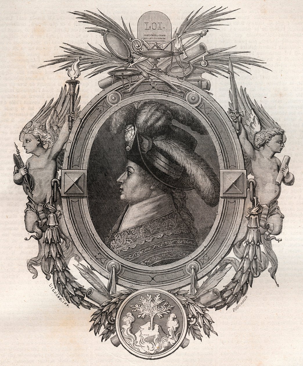 Portrait de Barthélemy François Marie (Marquis) (1747-1830) - gravure dans «Nouvelle Nationale Encyclopédie» par Maurice La Charest - 1870 - French School