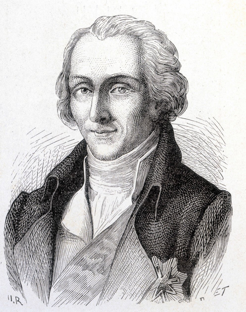 Portrait de Benjamin de Rumford, physicien américain (1753 - 1814) - dans « Album de la Science ; savants illustres ; Grandes découvertes » 1896 - French School