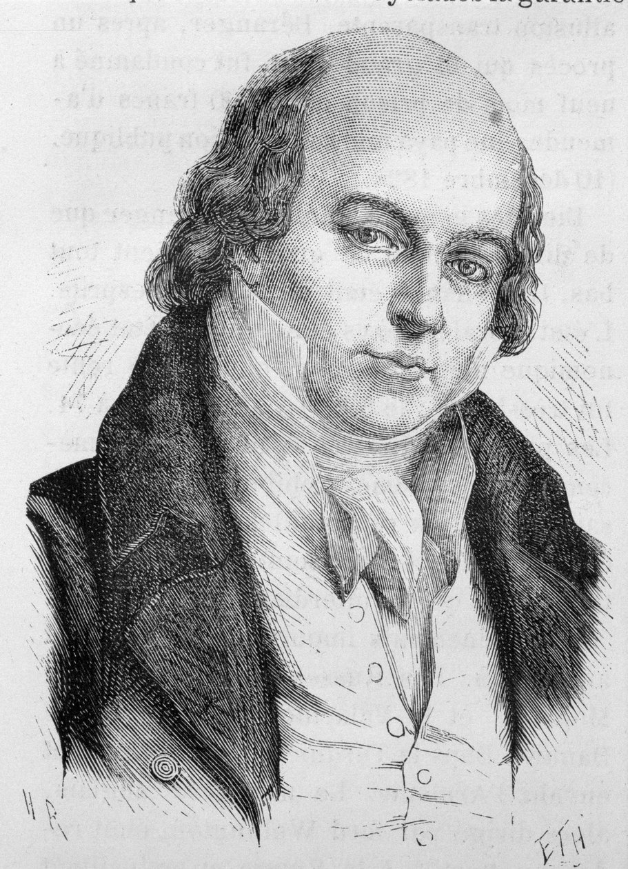 Portrait de Béranger, poète et chansonnier français (1780 - 1857) - dans "L