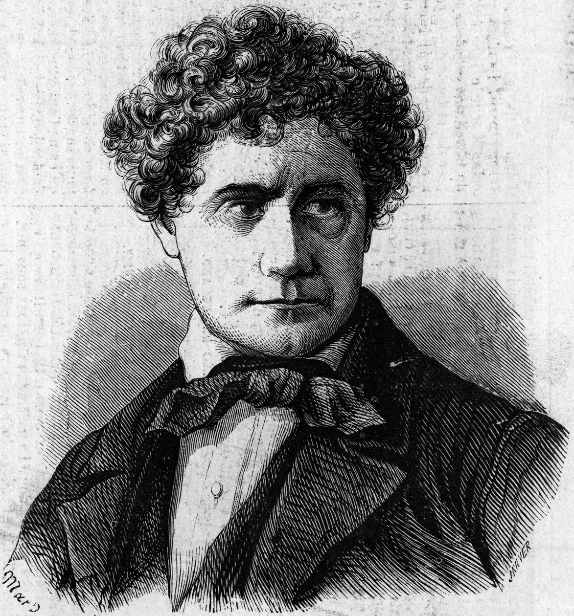 Portrait de Brigham Young (1801-1877), homme politique américain et chef des Mormons. Gravure dans "Le Monde Illustré" n°39 du 9 janvier - French School