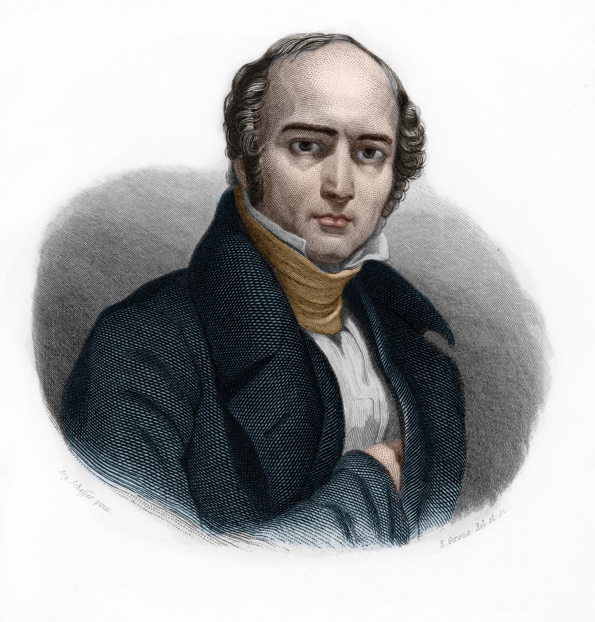 Portrait de Camille Hyacinthe Odilon Barrot (1791-1873), homme politique français. Dans « LIBRE DES SPEAKERS » de Louis de Cormenin Timon. 1842. Collection privée. - French School