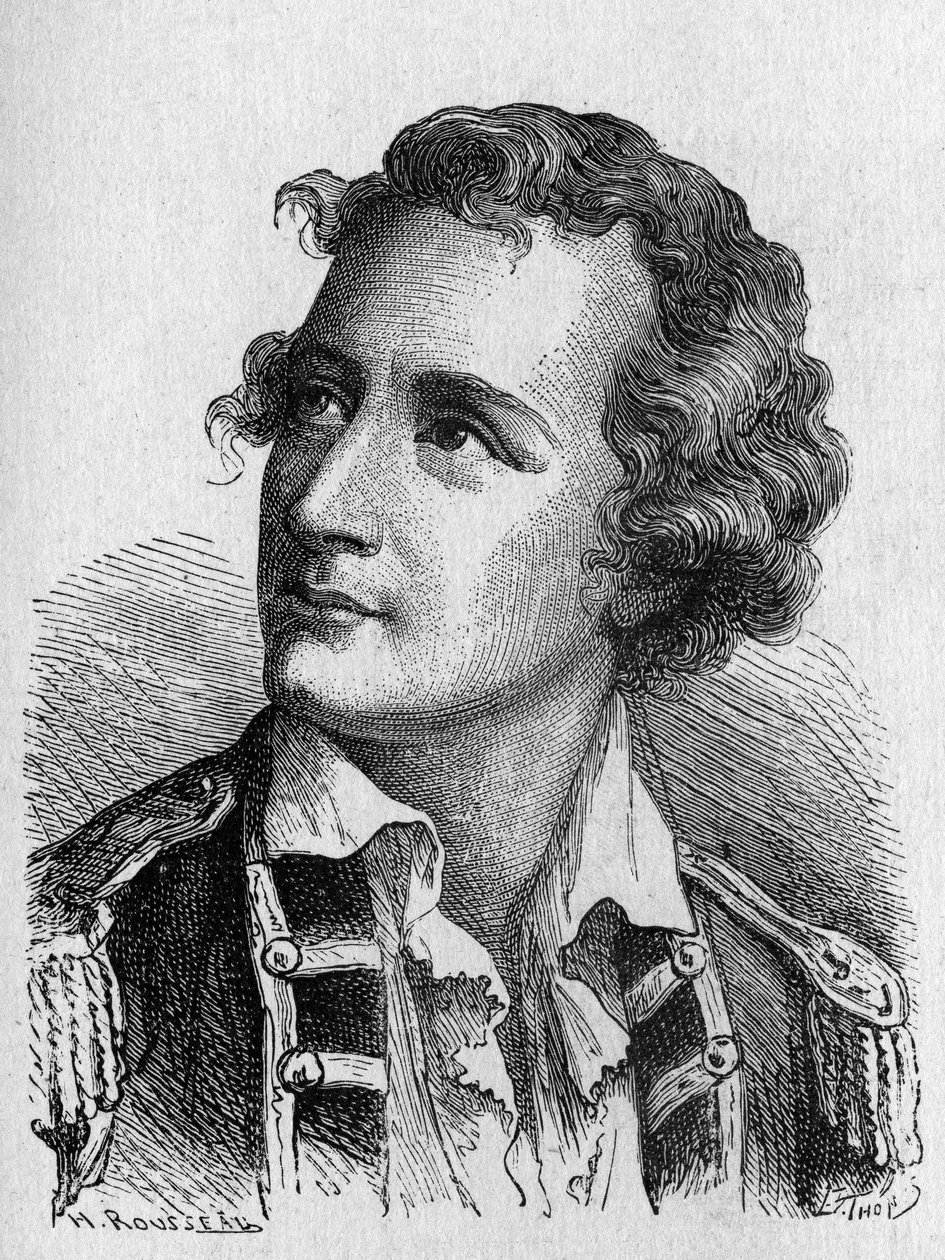 Portrait du capitaine Lunardi, aéronaute italien - dans « Album de la Science ; savants illustres ; Grandes découvertes » 1896 - French School