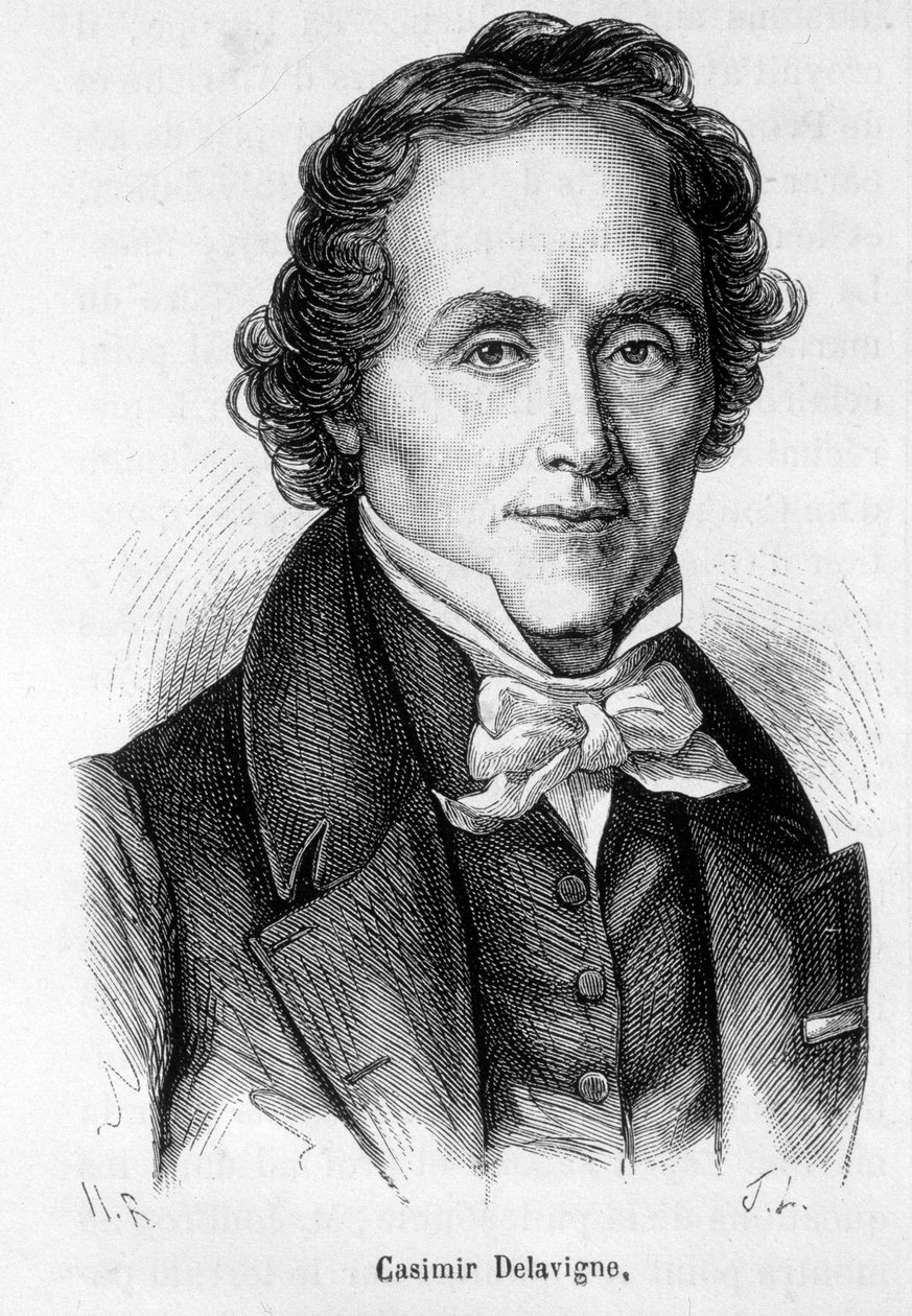 Portrait de Casimir Delavigne, poète et dramaturge français (1793-1843) - French School