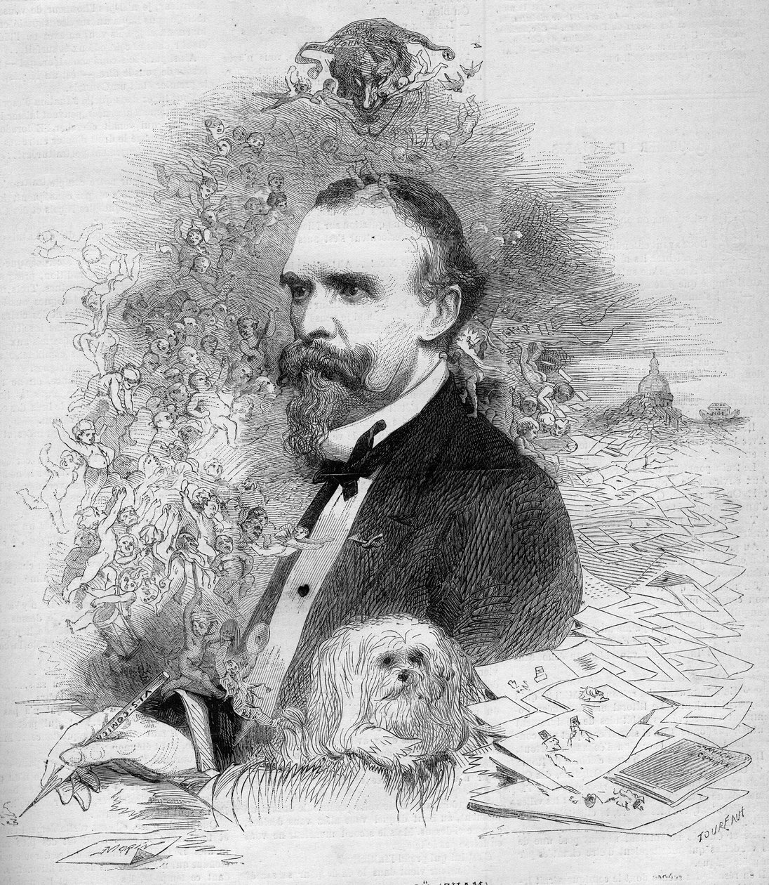 Portrait de Cham (Amedee Comte de Noe dit) - French School